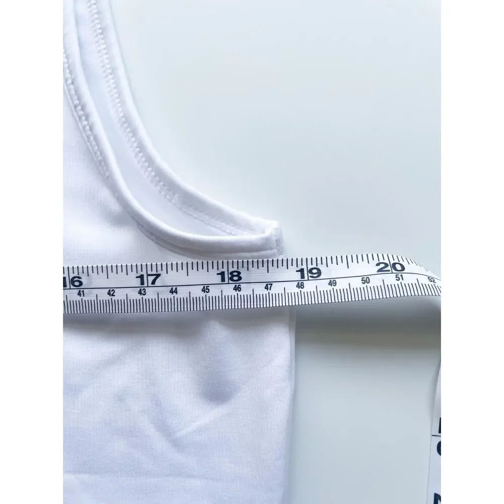 Women's Adidas Golf White Sleeveless Polo Shirt Size Large - Picture 4 of 8